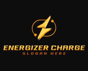 Electrician Lightning Bolt logo design