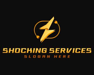 Electrician Lightning Bolt logo