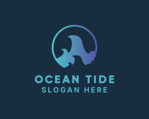 Ocean Surfing Wave logo design