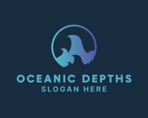 Ocean Surfing Wave logo design