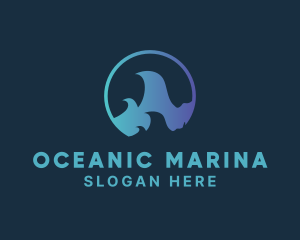 Ocean Surfing Wave logo design