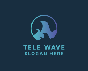 Ocean Surfing Wave logo design