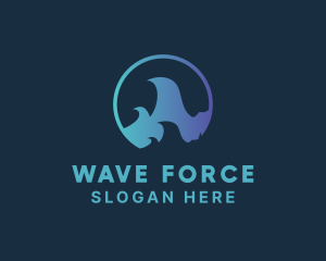 Ocean Surfing Wave logo