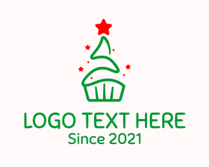 Christmas Tree Cupcake logo