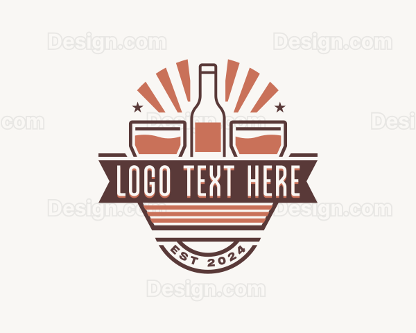 Liquor Bottle Bar Logo