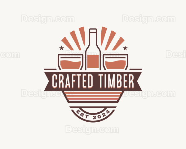 Liquor Bottle Bar Logo