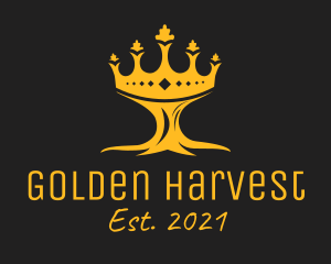 Golden Tree Crown  logo design