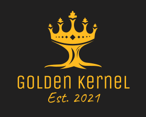 Golden Tree Crown  logo design