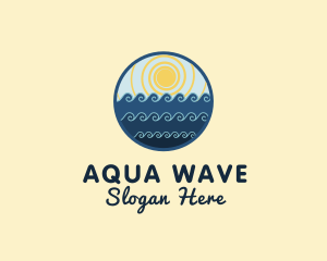 Summer Beach Waves logo design