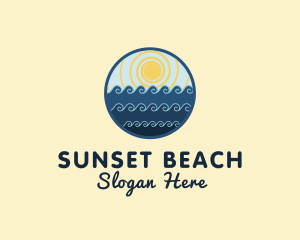 Summer Beach Waves logo design