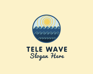 Summer Beach Waves logo design