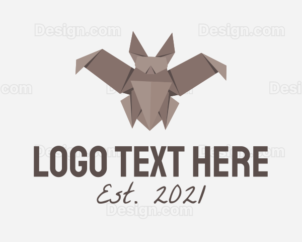Paper Bat Origami Logo