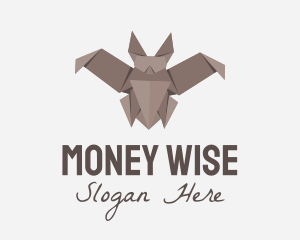 Paper Bat Origami  Logo