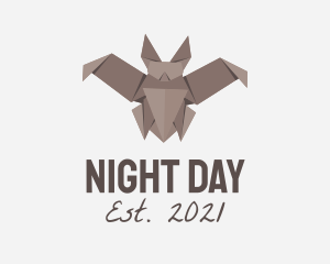 Paper Bat Origami  logo design