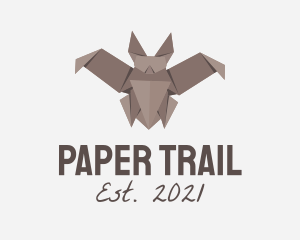 Paper Bat Origami  logo design