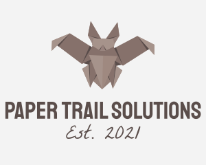 Paper Bat Origami  logo design