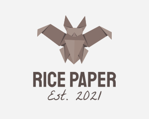 Paper Bat Origami  logo design