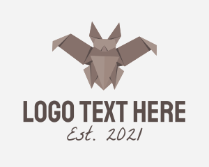 Paper - Paper Bat Origami logo design