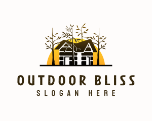 Cabin Campsite Rural logo design