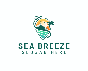 Travel Sea Airplane logo design