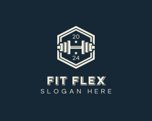 Weightlifting Dumbbell Exercise logo design