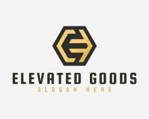 Letter E Golden Finance logo design