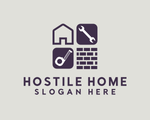 Home Restoration Tools logo design