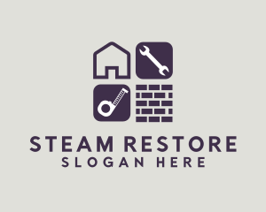 Home Restoration Tools logo design