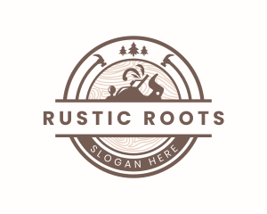 Rustic Wood Planer Carpentry logo design