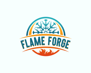 Thermal Cooling Snowflake logo design