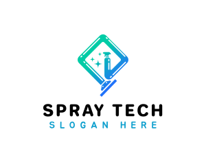 Sprayer Squeegee Cleaner logo design