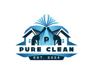 Pressure Washer Cleaning Equipment logo design