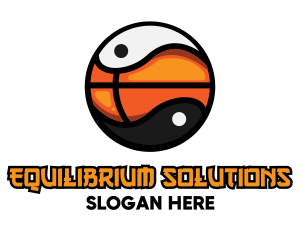 Basketball Yin Yang logo