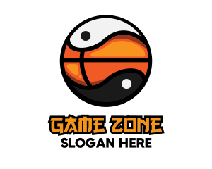 Basketball Yin Yang logo