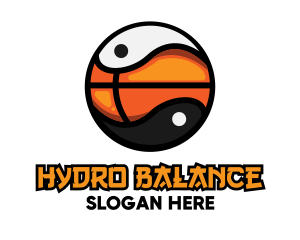 Basketball Yin Yang logo design