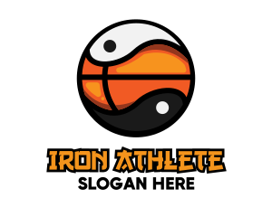 Basketball Yin Yang logo design