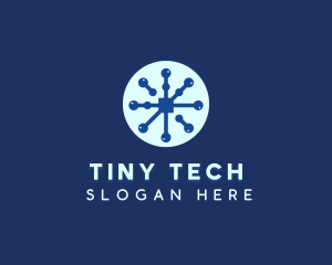 Tech Virus Circle logo design