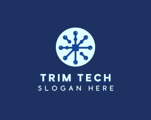 Tech Virus Circle logo design