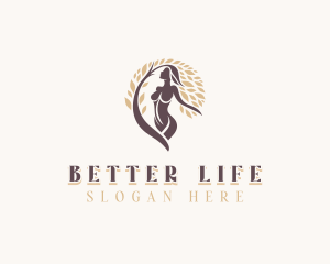 Wellness Nature Woman logo design