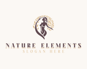 Wellness Nature Woman logo design