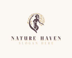 Wellness Nature Woman logo design