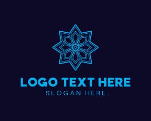 Blue Winter Snowflake logo