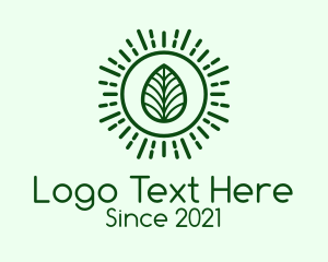 Green Sun Leaf logo