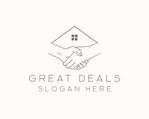 Real Estate Handshake Deal logo design