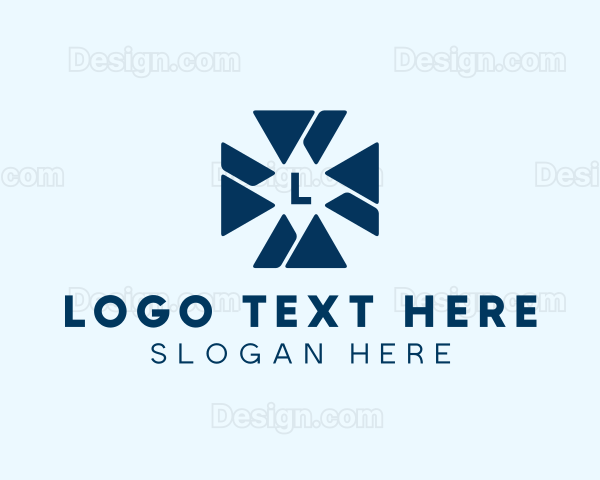 Geometric Triangle Cross Logo