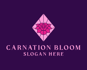 Pink Rose Stained Glass logo