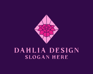 Pink Rose Stained Glass logo