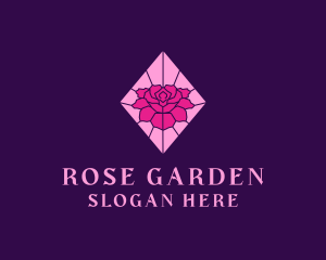 Pink Rose Stained Glass logo