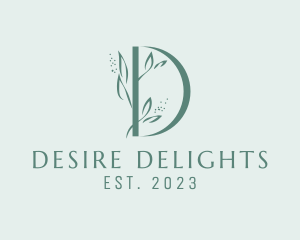 Garden Boutique Letter D logo design