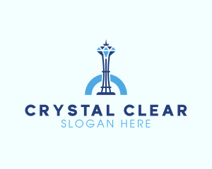 Diamond Tower Skyscraper logo design